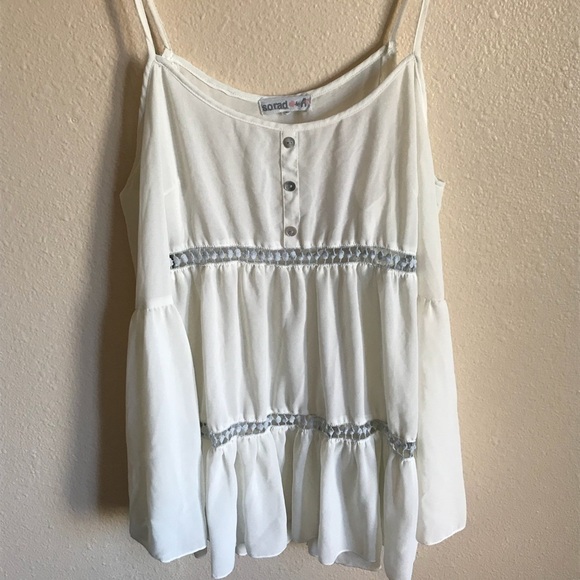 S.O.R.A.D. Cold Shoulder Blouse Size Small - Picture 4 of 6